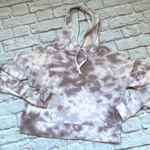 Tie dye crop hoodie pink/purple super soft